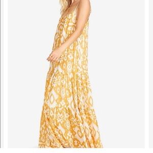 Yellow print dress